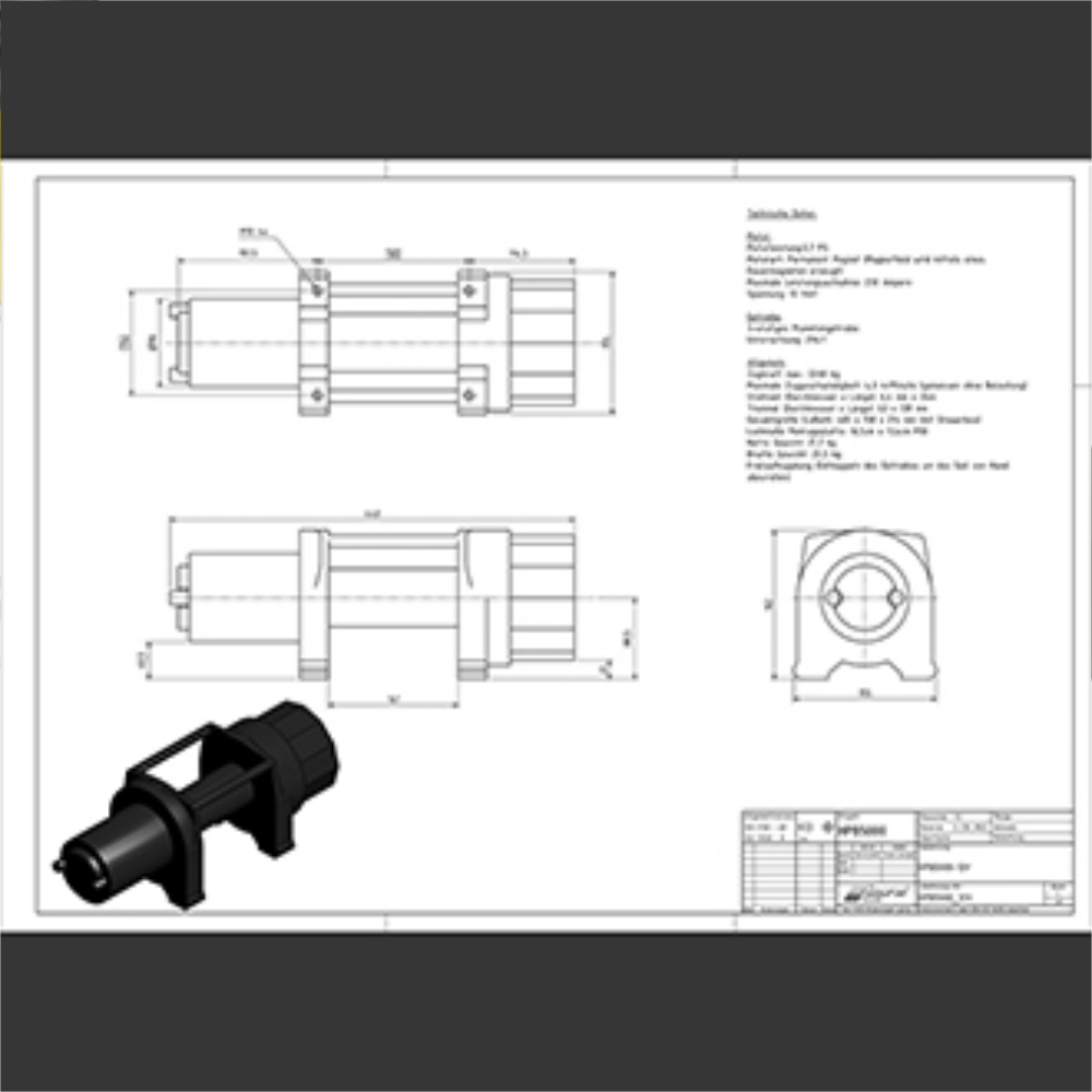 Horntools, Seilwinde 2,3t, Beta 5.0, 12V, 25m Kunststoffseil