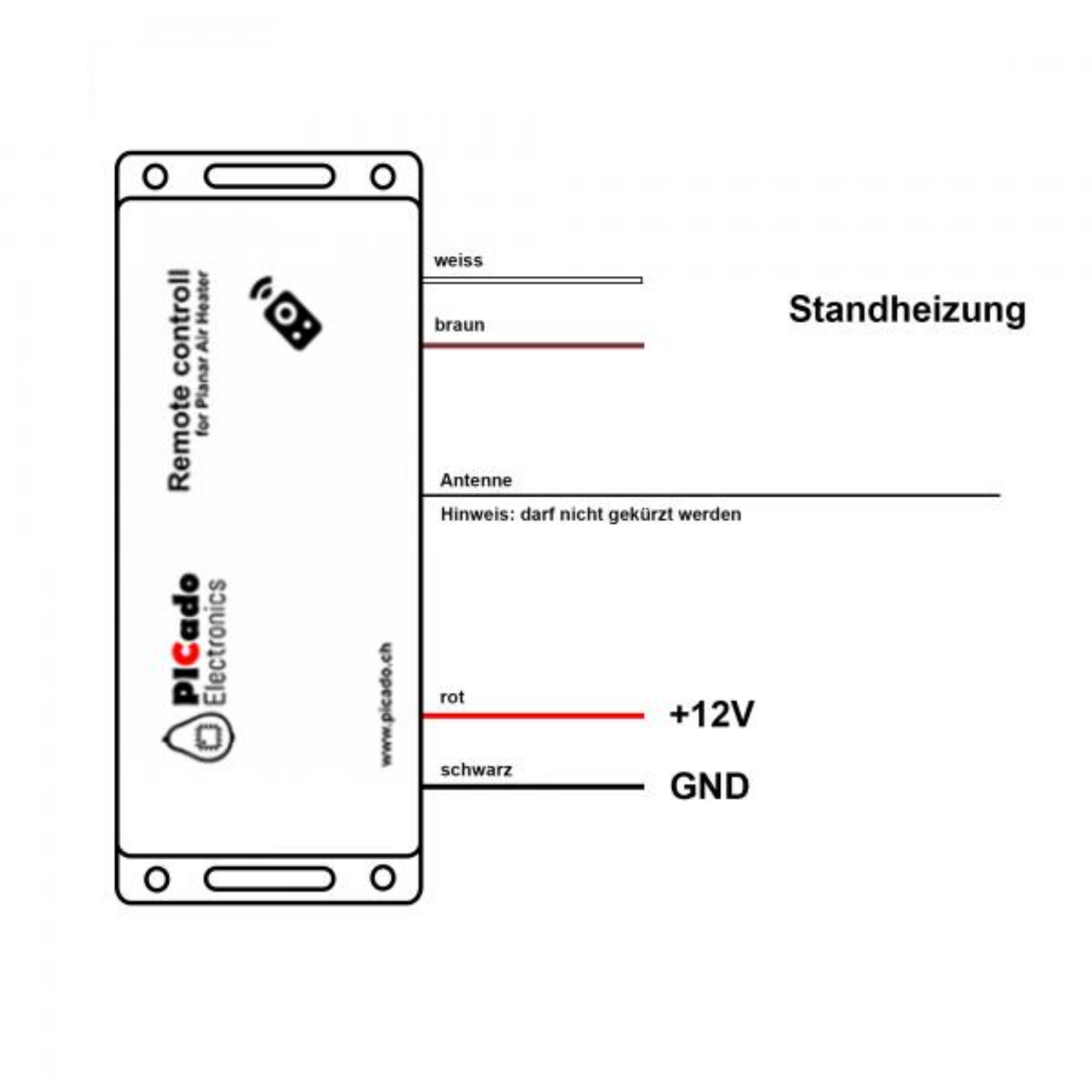 Autoterm, Funkfernbedienung passend für alle Standheizungen 12V
