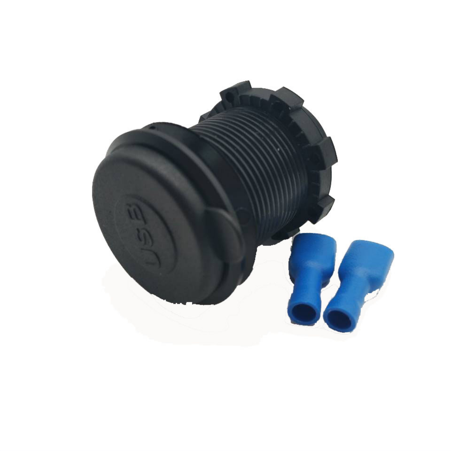 USB-Ladegerät/ USB Steckdose Quick Charge 3.0, Aluminium, schwarz