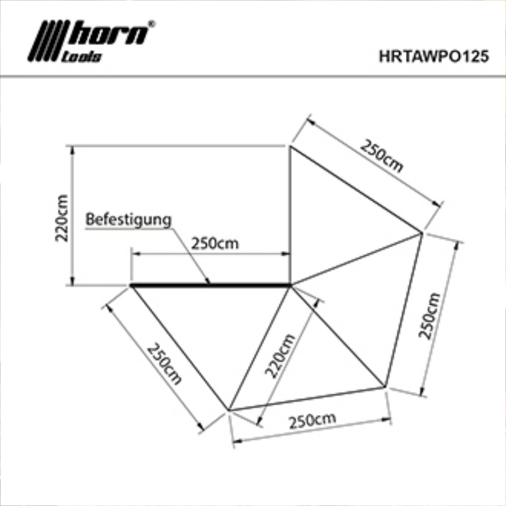 Horntools, Markise Eaglewing 2.5x2.5m sandfarben