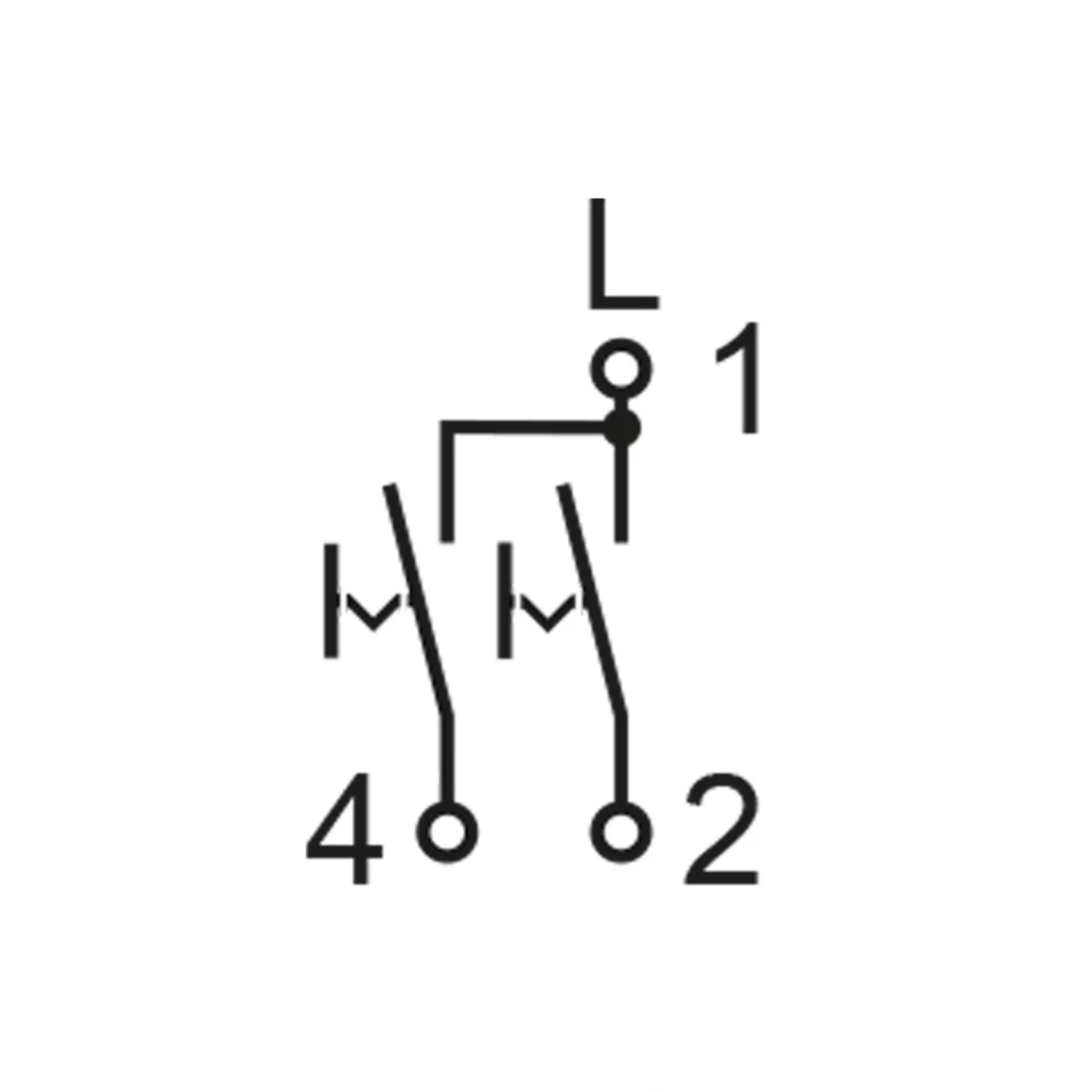 Inprojal Serieschalter Schalterelement, 2 Schliesser mit gemeinsamem Eingang