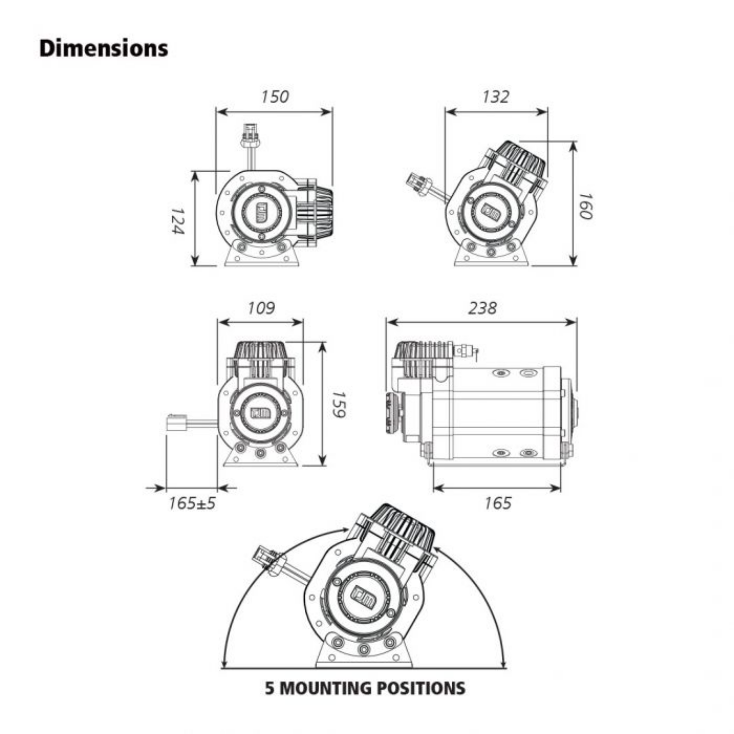 TJM, HD-Kompressor, 12V, 86l/min