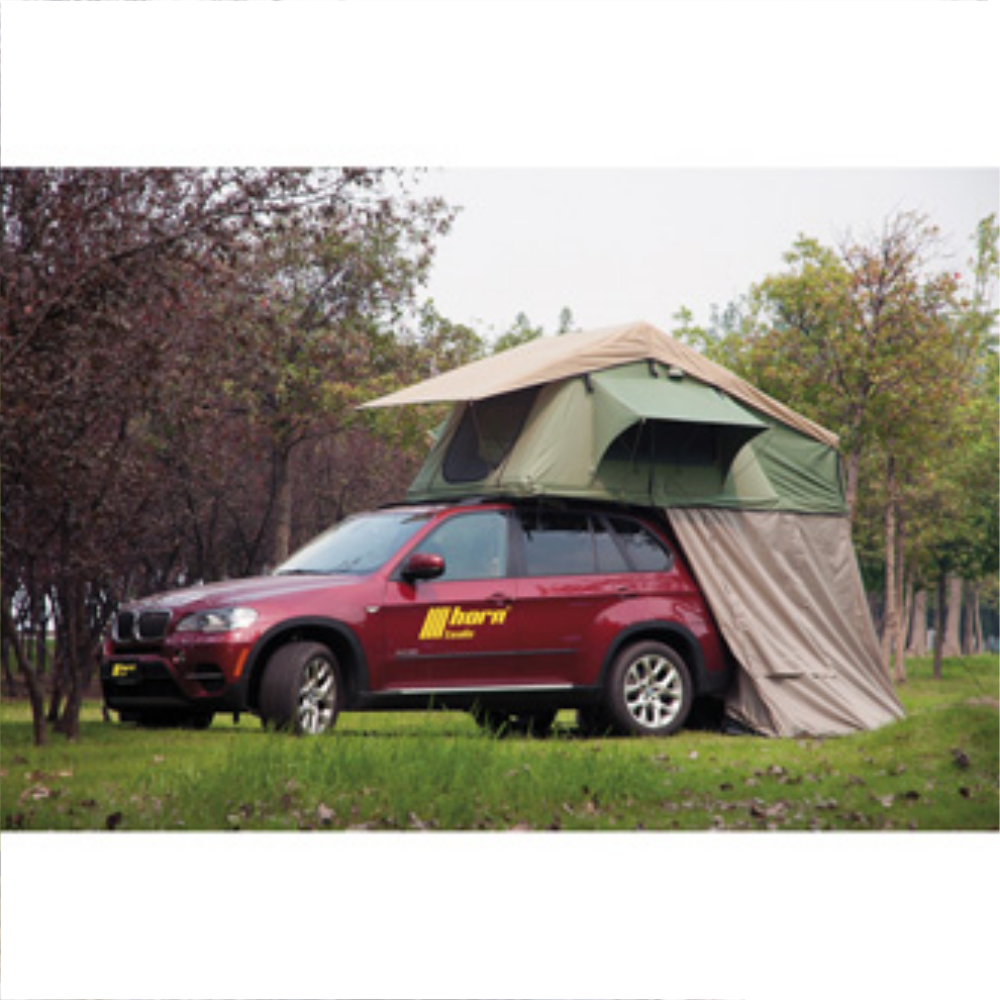 Horntools, Dachzelt inklusive Vorzelt grün Trapper Joe, 140cm