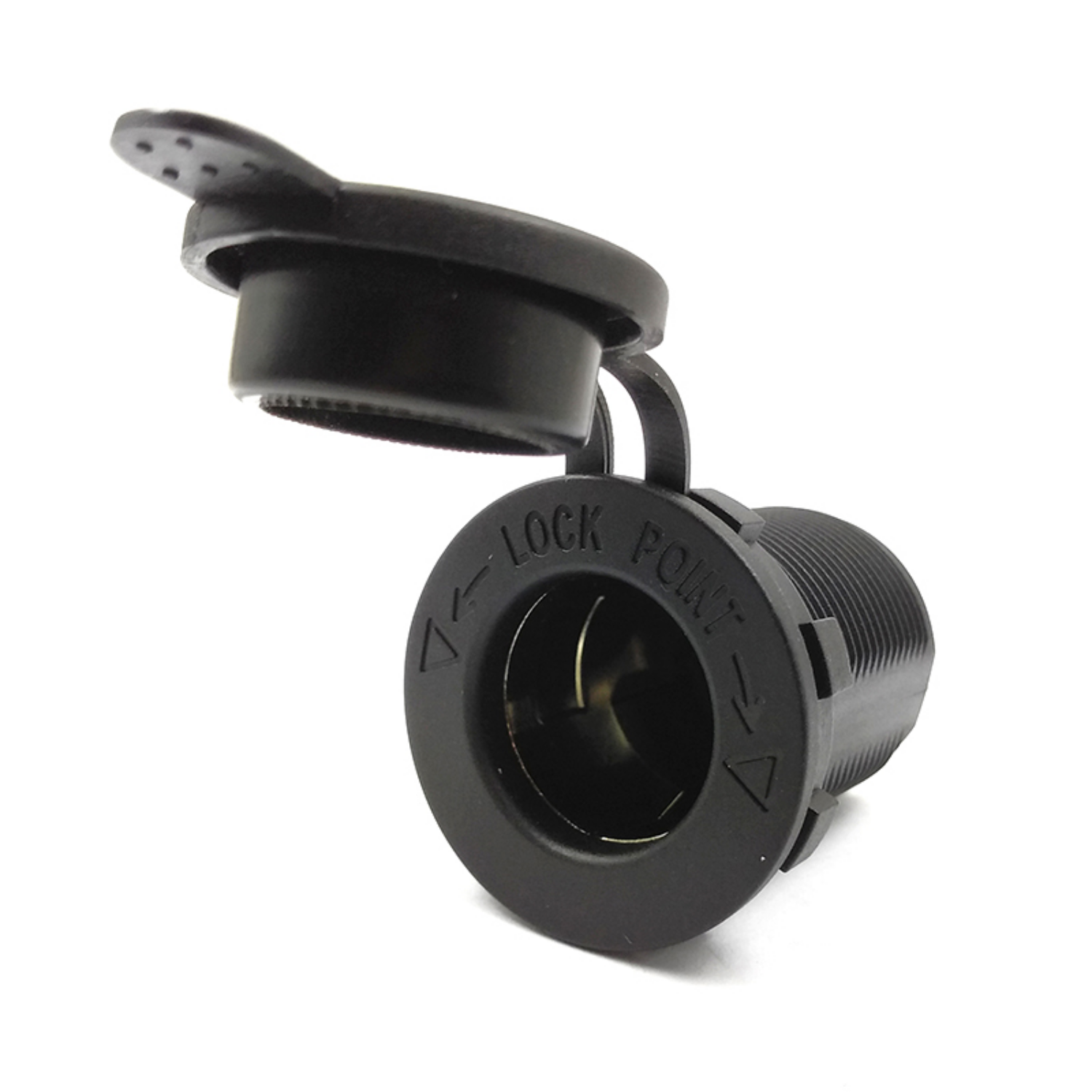 12V Steckdose, schwarz