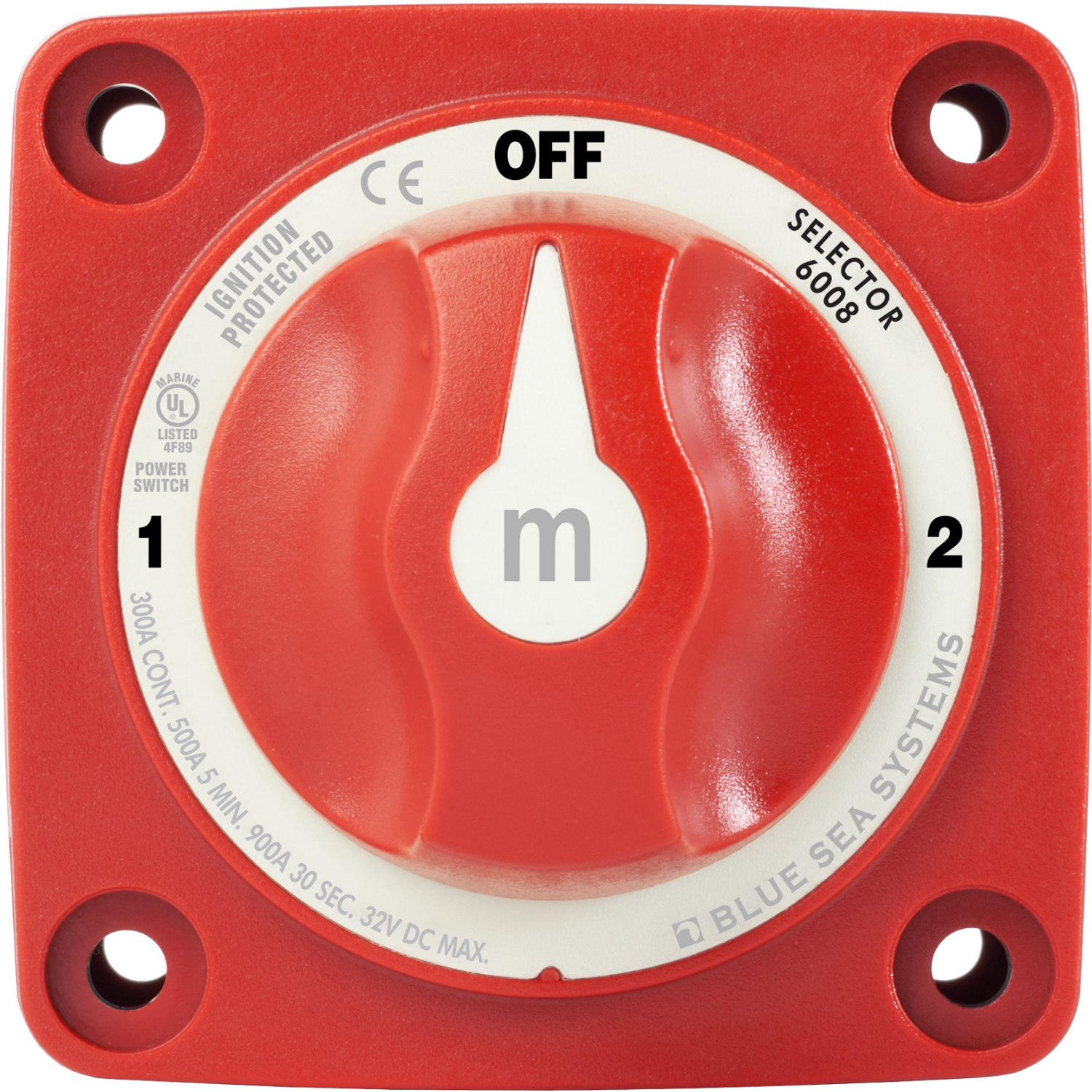 Blue Sea Systems, Trennschalter, Wählschalter 300A 1-Polig, 3-Positonen