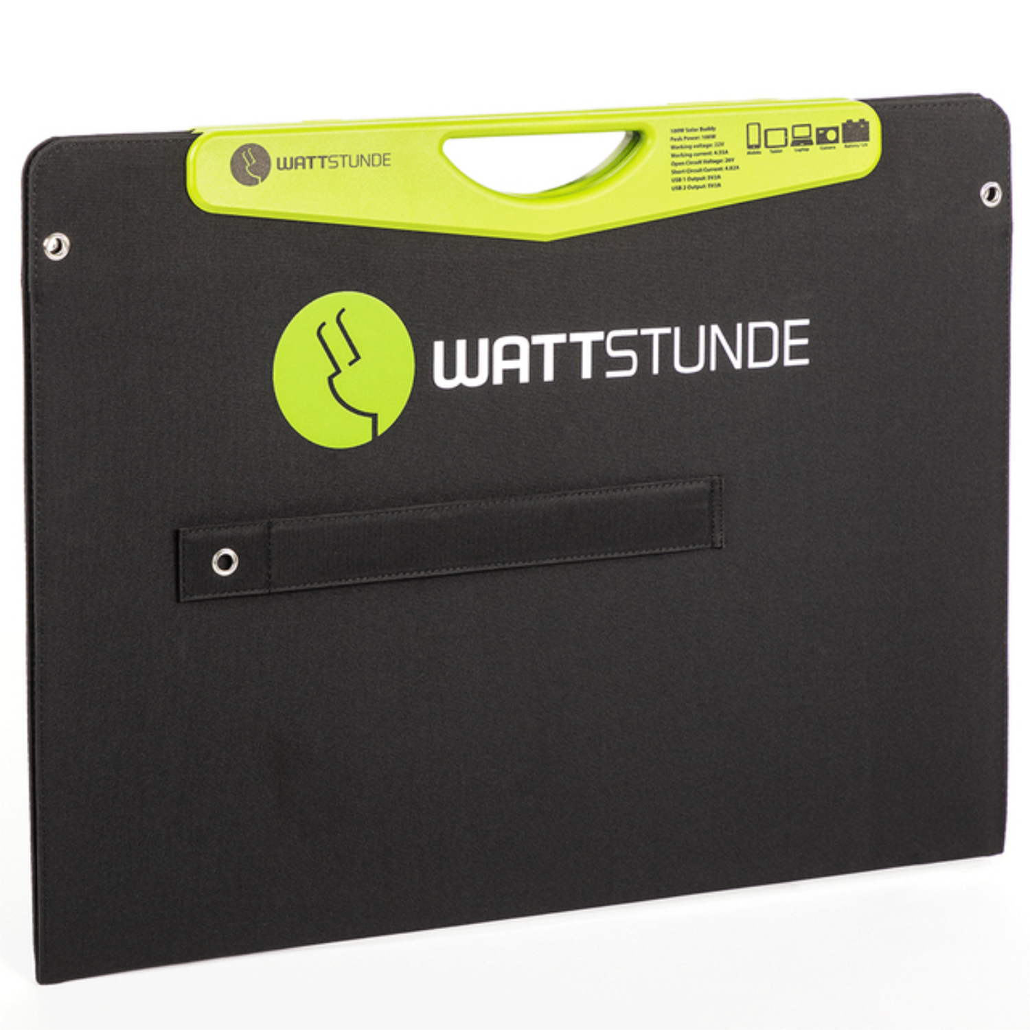 Wattstunde Solartasche, SolarBuddy, mit Integrierten USB-Steckdosen, 100W