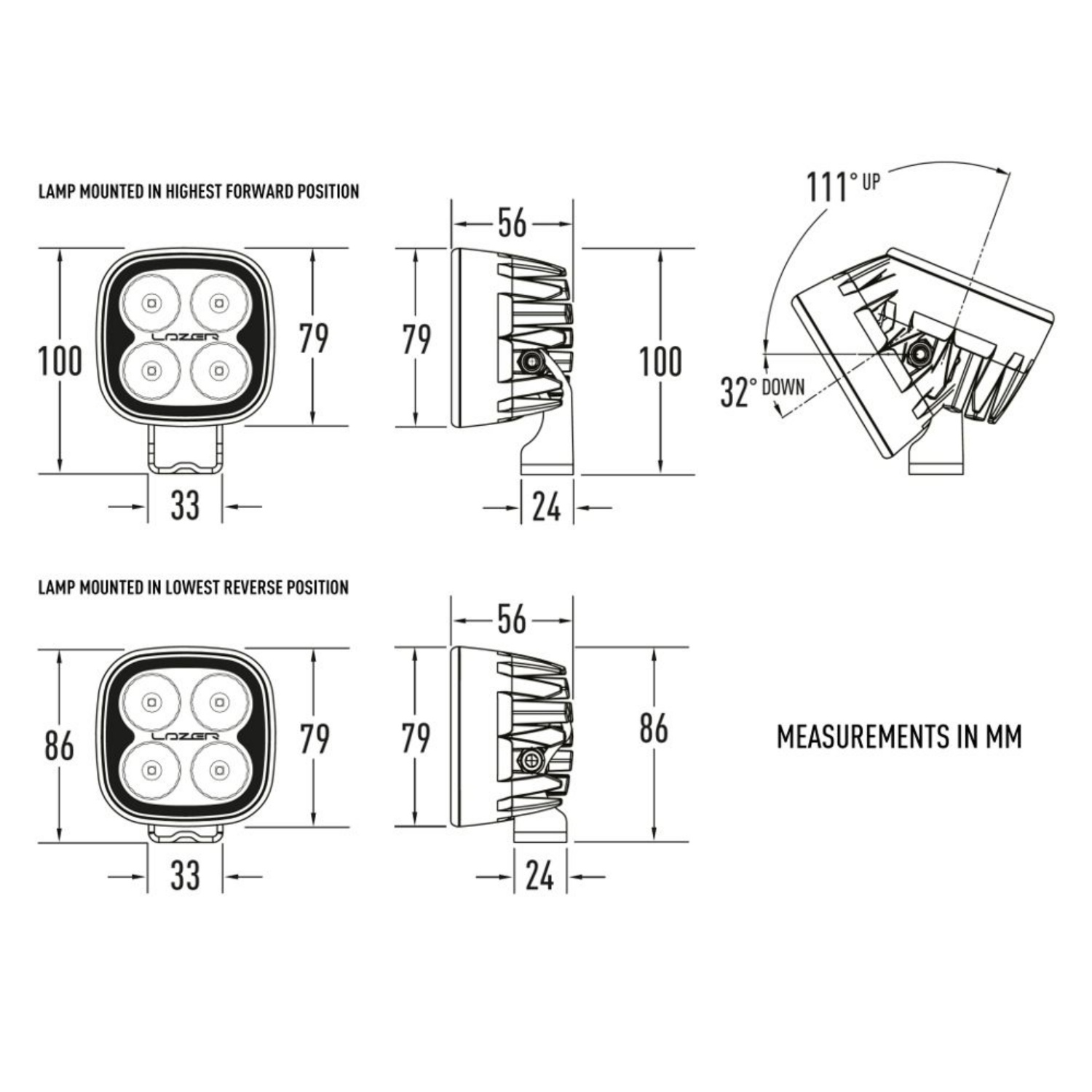 Lazer Utility-25 measurements