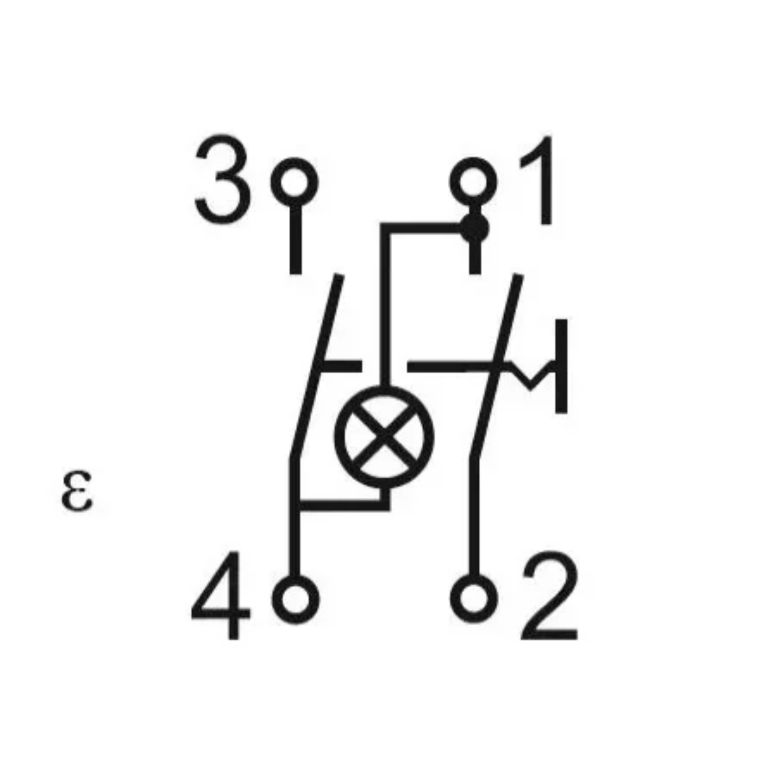 Inprojal Schalterelement, 2 Schliesser mit Kontrolleuchte 12V (gemeinsame Betätigung)