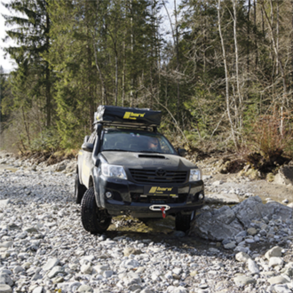 Horntools, Dachzelt Desert 120cm sandfarben mit Vorzelt