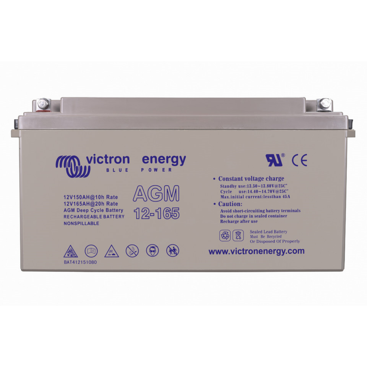 Victron Energy, 12V/165Ah AGM Deep Cycle Batterie