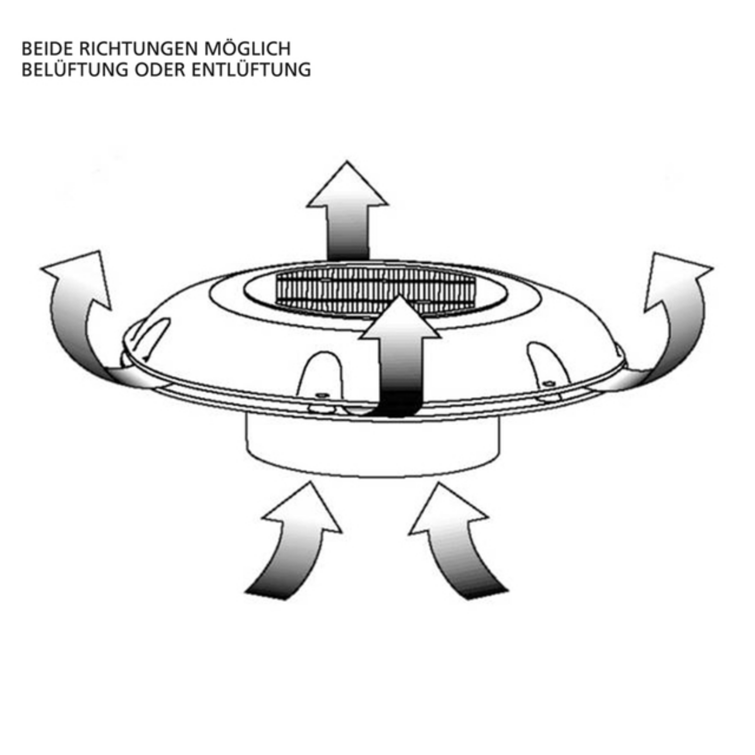 Solarlüfter Edelstahl, mit Batterie
