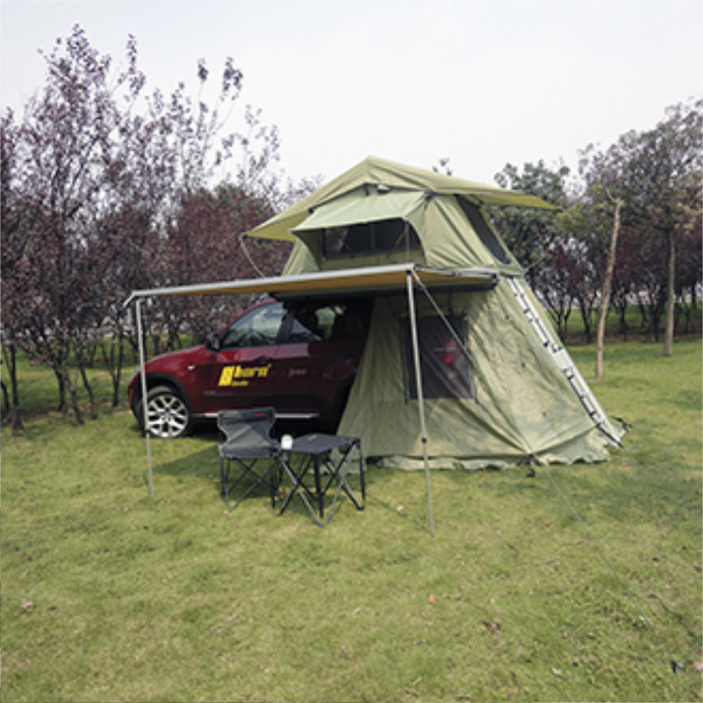 Horntools, Dachzelt inklusive Vorzelt grün Trapper Joe, 140cm